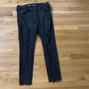 Black old navy mid rise rockstar jeans